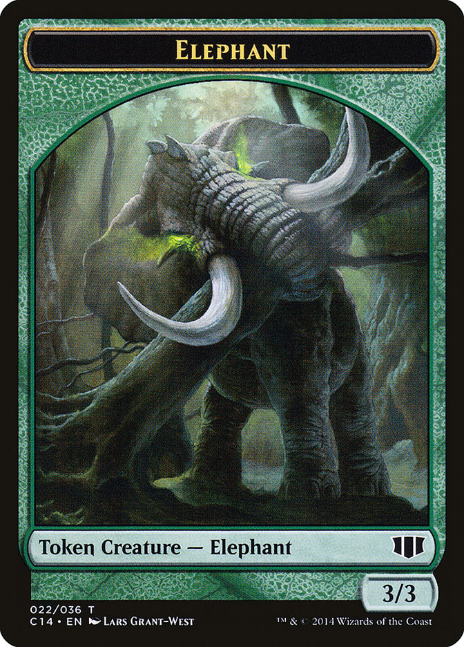 Elephant Token - Elf Warrior Token