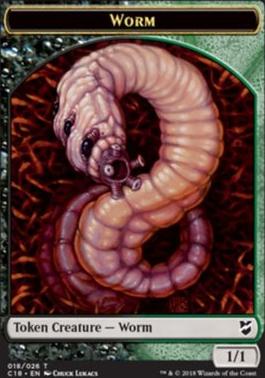 Worm Token - Cat Warrior Token