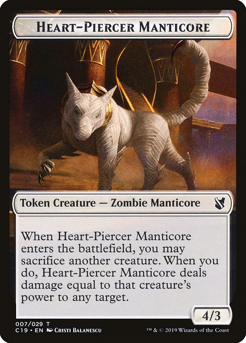 Heart-Piercer Manticore Token - Dragon Token