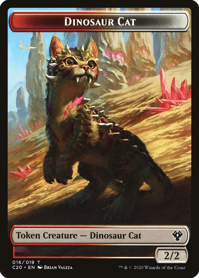 Dinosaur Cat Token // Bird Token