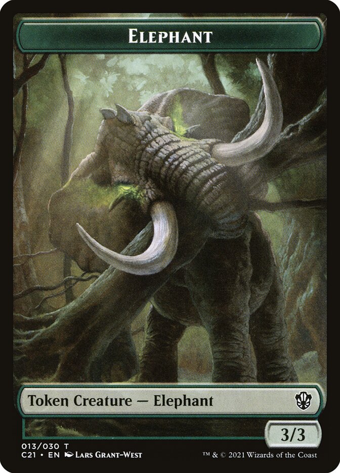 Elephant Token // Frog Lizard Token