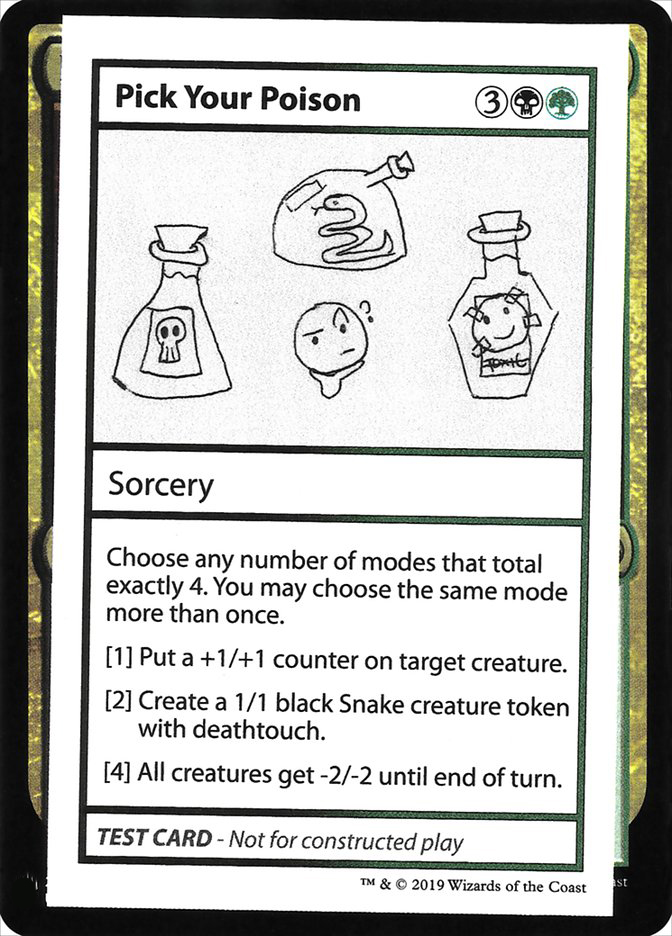 Pick Your Poison - Test Card