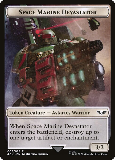 Space Marine Devastator Token // Soldier Token