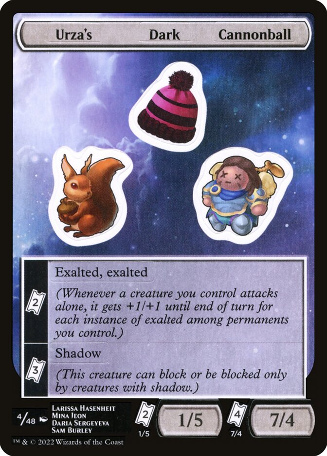Urza's Dark Cannonball Sticker Sheet