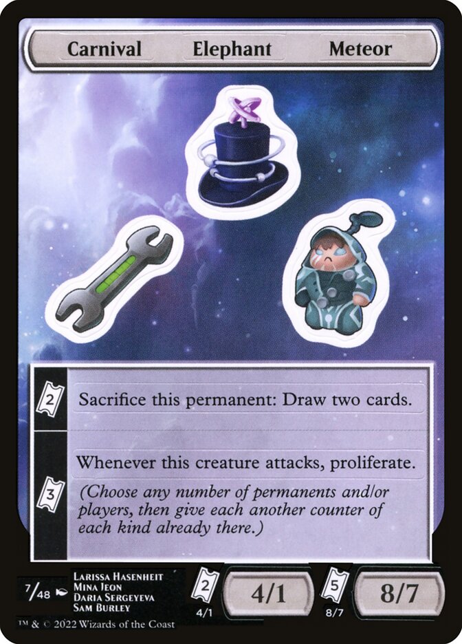 Carnival Elephant Meteor Sticker Sheet