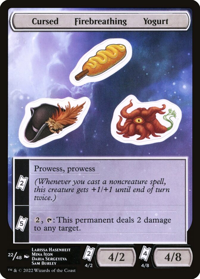 Cursed Firebreathing Yogurt Sticker Sheet