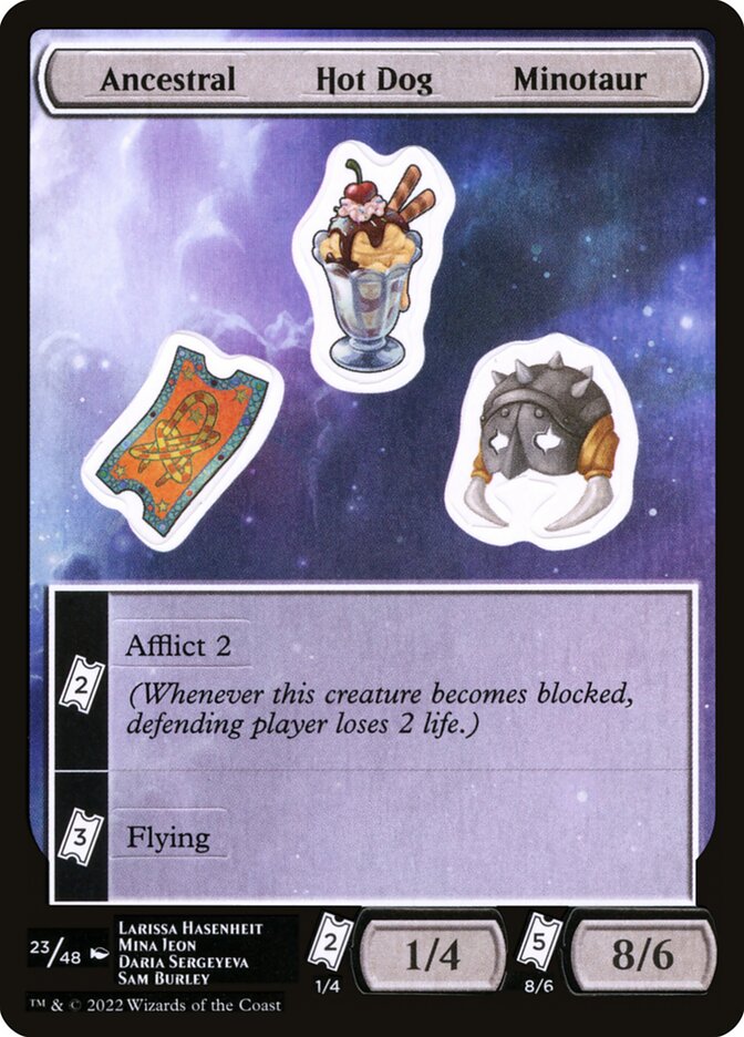 Ancestral Hot Dog Minotaur Sticker Sheet