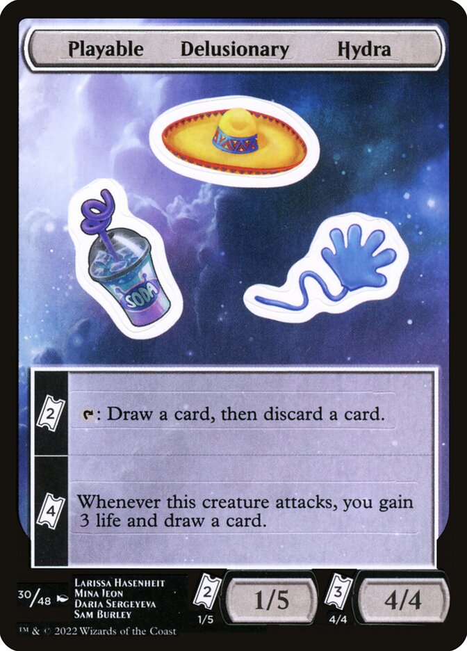 Playable Delusionary Hydra Sticker Sheet