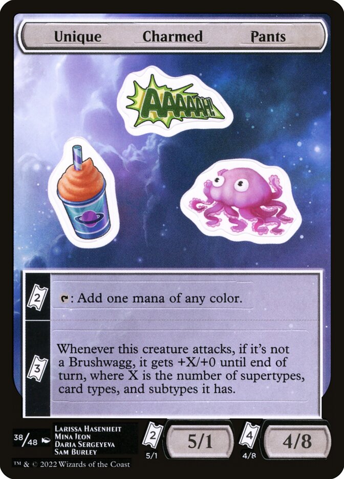 Unique Charmed Pants Sticker Sheet