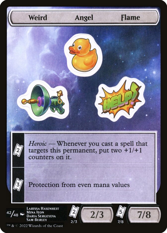 Weird Angel Flame Sticker Sheet