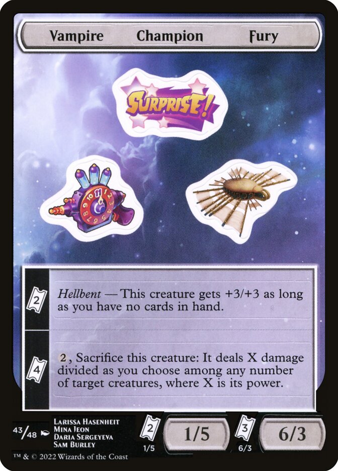 Vampire Champion Fury Sticker Sheet