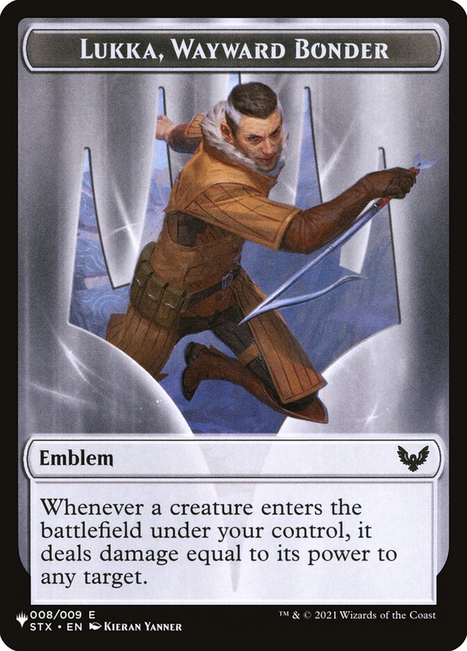 Lukka, Wayward Bonder Emblem // Pest Token