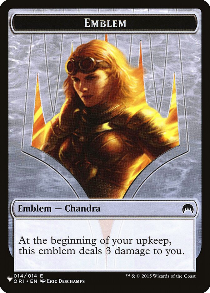 Chandra, Roaring Flame Emblem // Plant Token