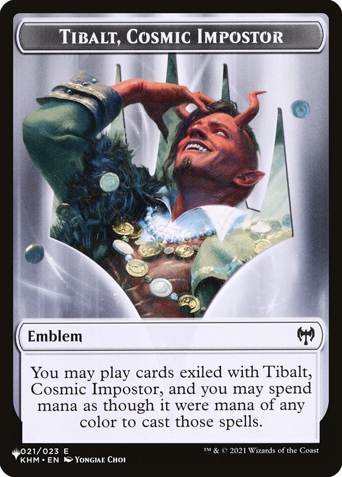 Tibalt, Cosmic Impostor Emblem // Elf Warrior Token