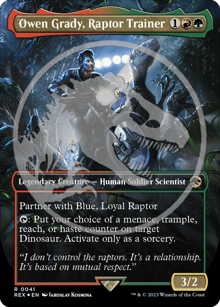 Owen Grady, Raptor Trainer
