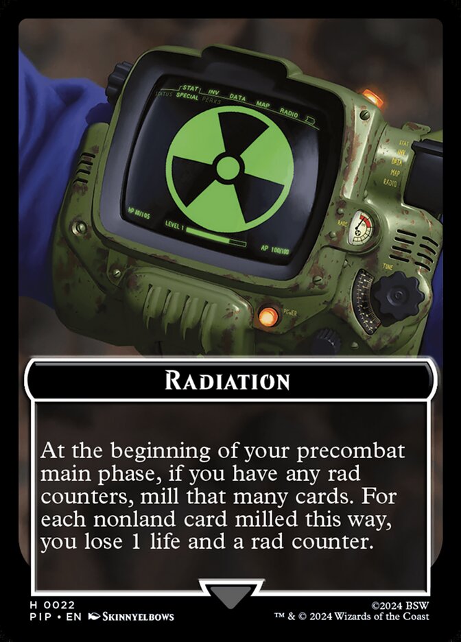 Radiation Token // Zombie Mutant Token