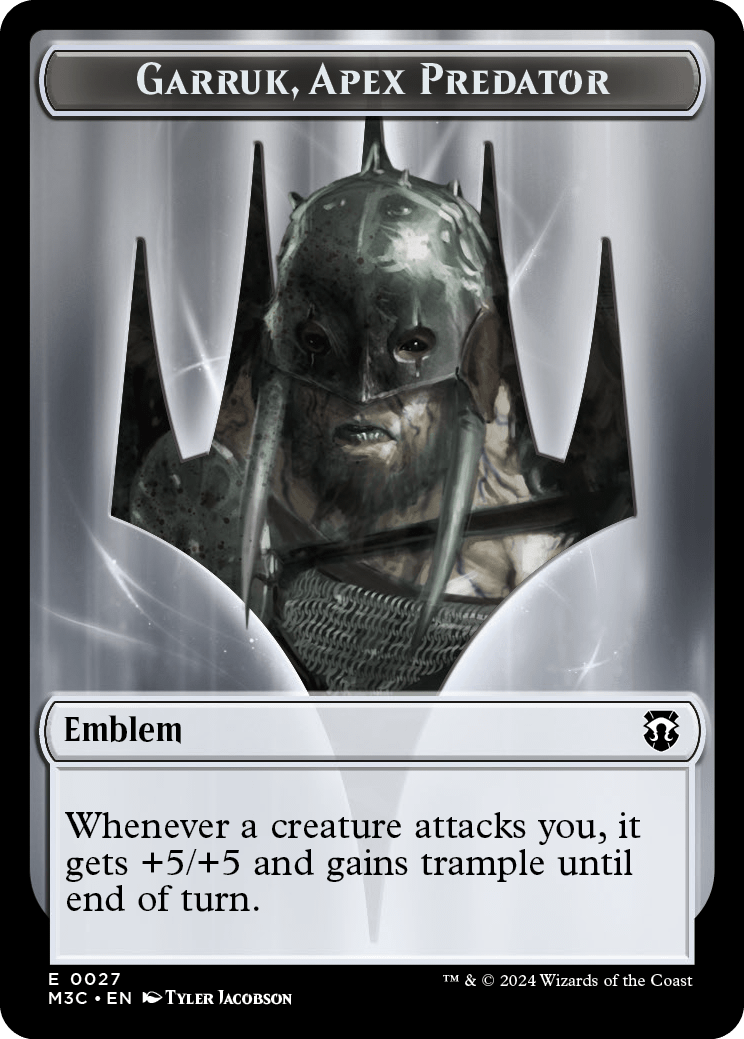 Garruk, Apex Predator Emblem // Saproling Token