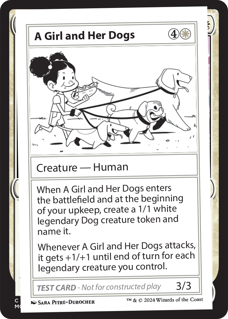 A Girl and Her Dogs
