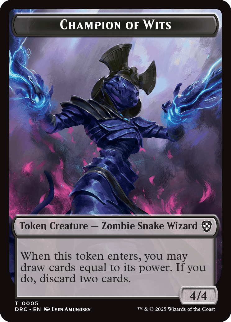 Champion of Wits Token // Zombie Token