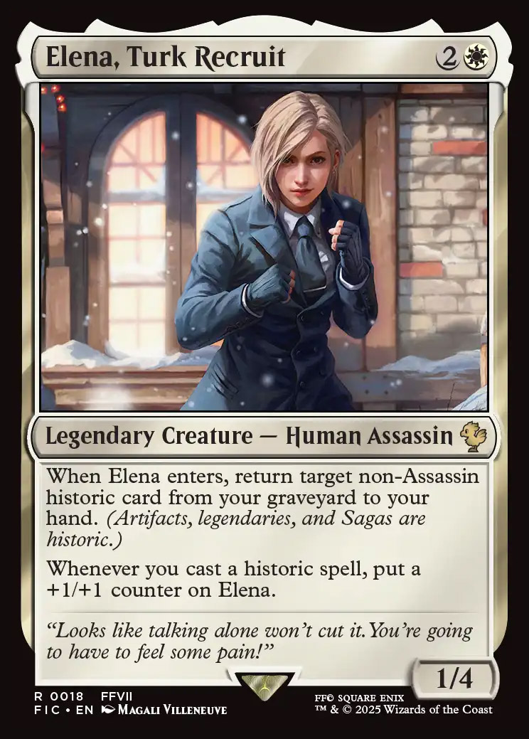 Elena, Turk Recruit
