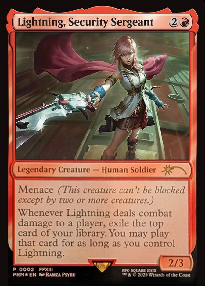 Lightning, Security Sergeant
