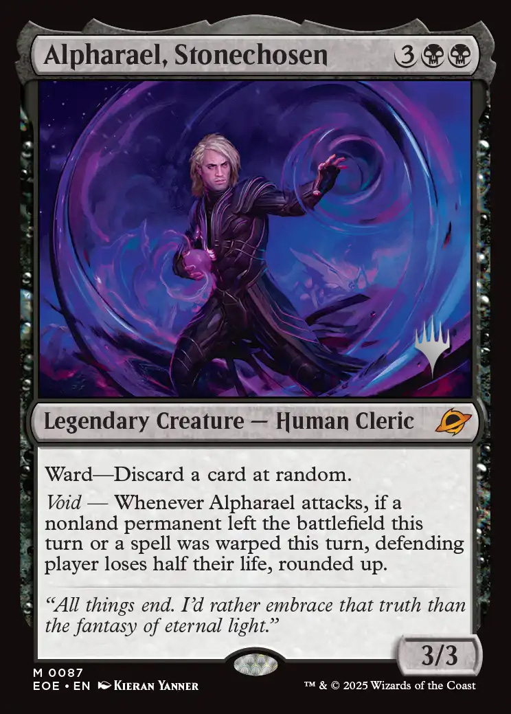Alpharael, Stonechosen