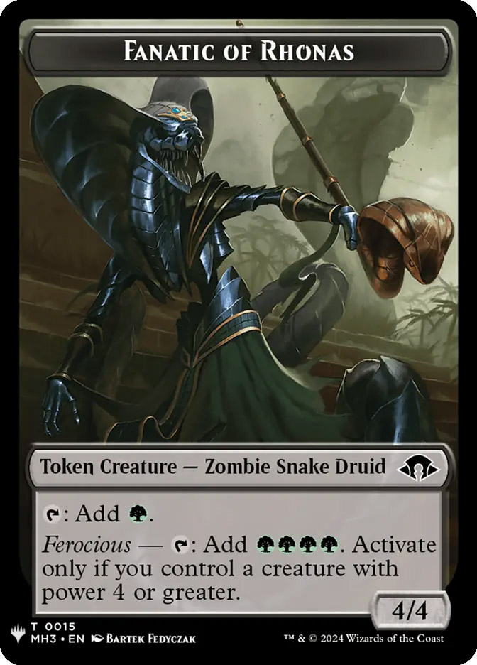 Fanatic of Rhonas Token // Elemental Token